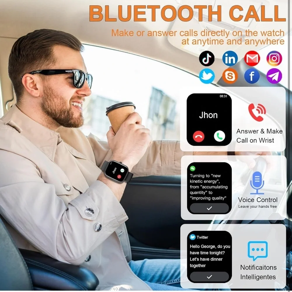 Smartwatch for Men Women (Answer/Make Call), Fitness Tracker